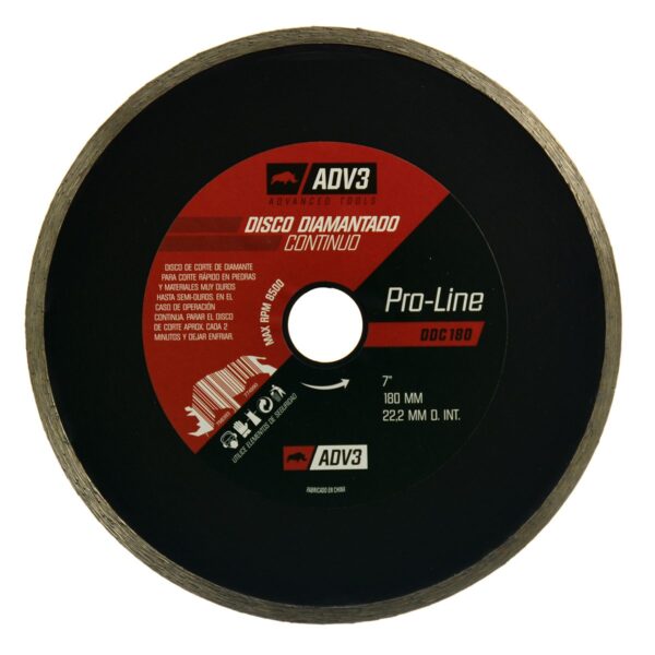 DISCO DIAMANTADO CONTINUO 180 MM