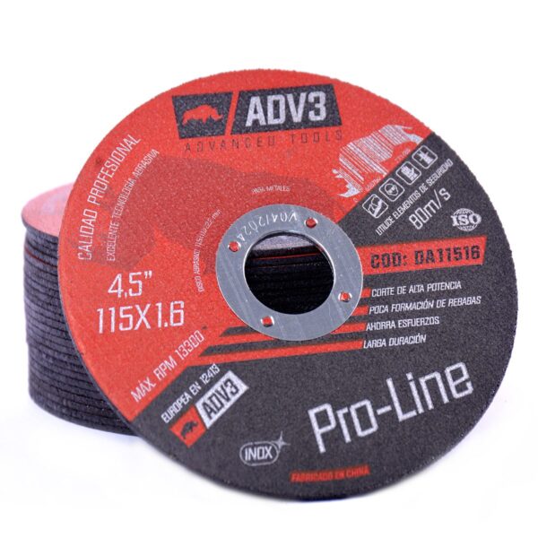 DISCO ABRASIVO PLANO ADV3 PRO LINE 115X1.6 MM (50)