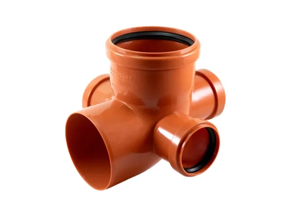 codo903juntas CODO A 90º CON 3 ACOMETIDAS Ø 110x63 MH JUNTA ELÁSTICA